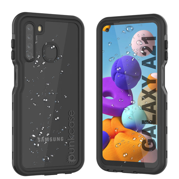 Galaxy A21 Waterproof Case PunkCase StudStar Black Thin 6.6ft 