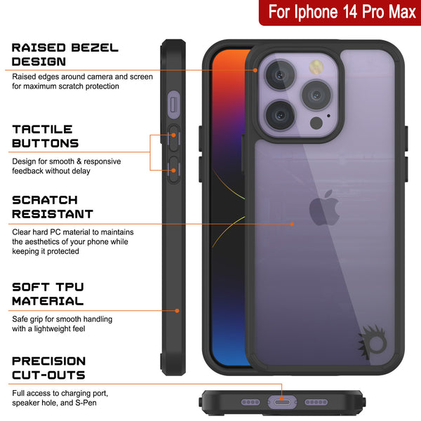 iPhone 14 Pro Max Case Punkcase® LUCID 2.0 Clear Series Series w/ PUNK  SHIELD Screen Protector | Ultra Fit