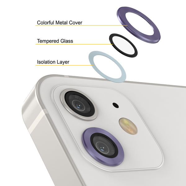 Camera Lens Protector for iPhone 12 Mini (2 Pack) Tempered Glass Protector  - Encased