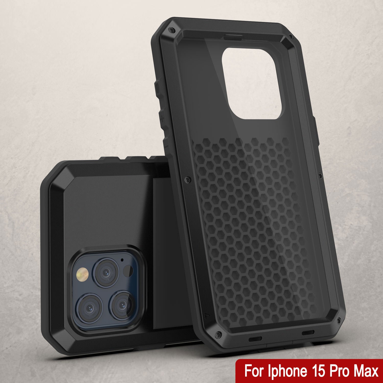 iPhone 15 Plus Metal Case, Heavy Duty Military Grade Armor Cover [shoc –  punkcase