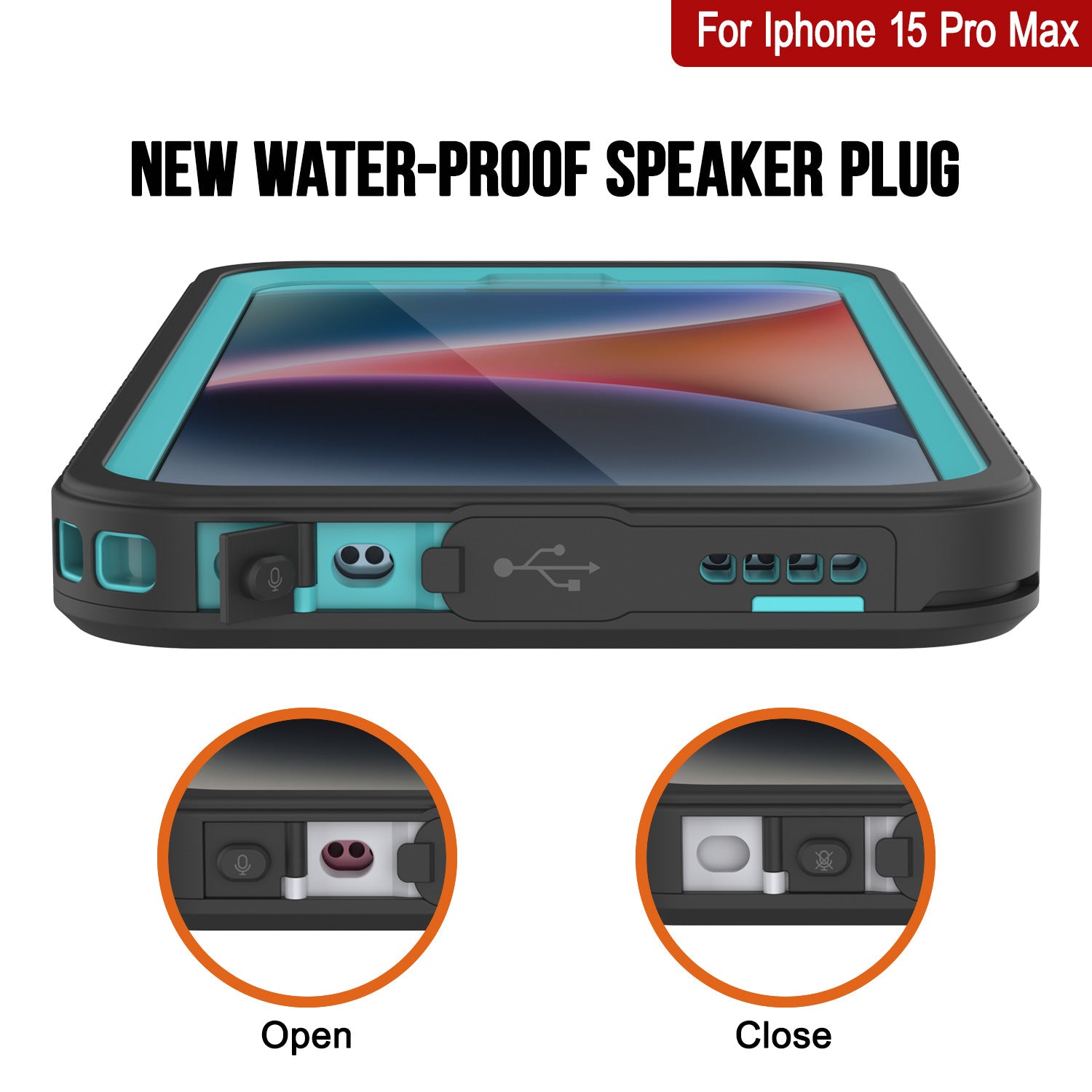 iPhone 15 Pro Max Waterproof Case, Punkcase [Extreme Series] Armor