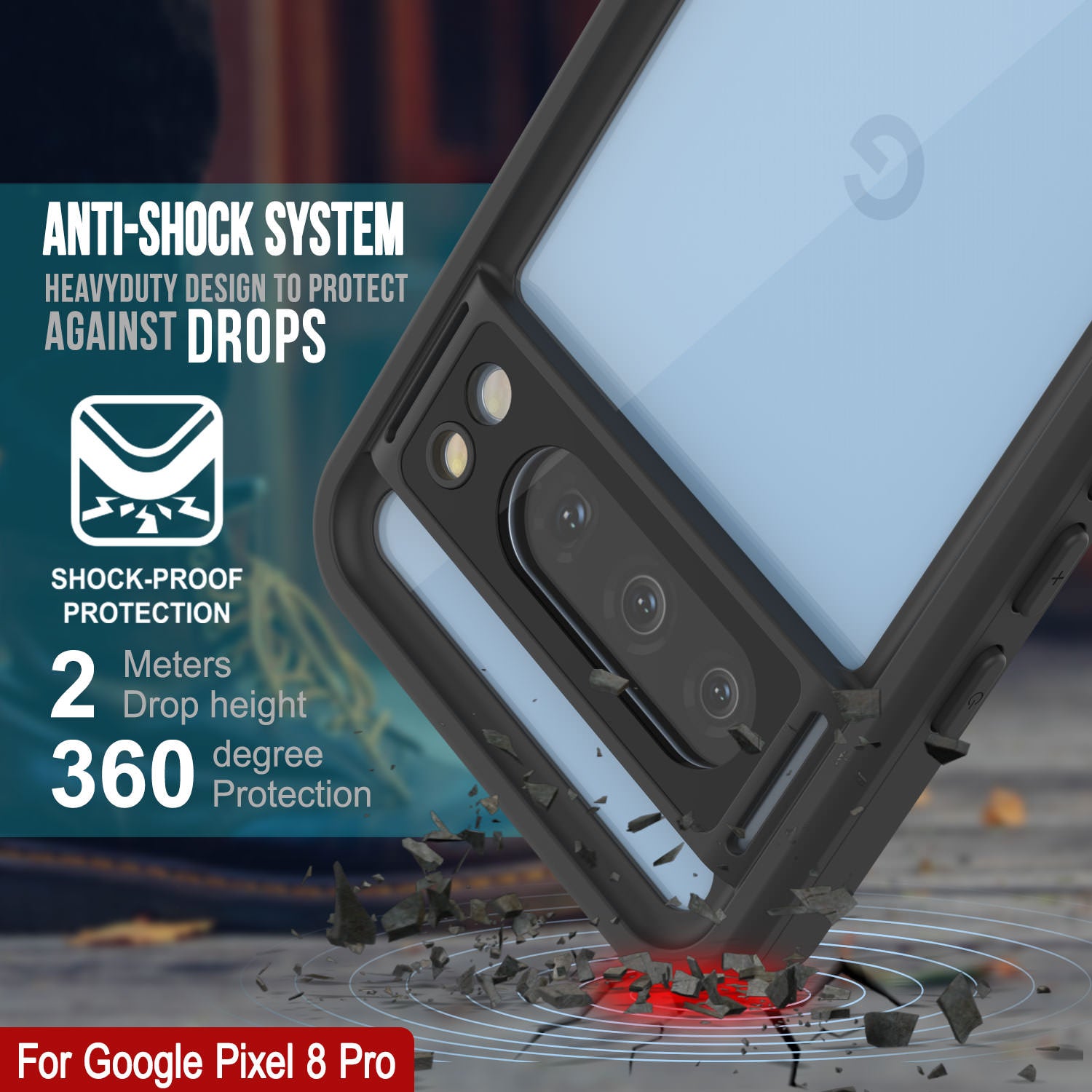 Pixel 8 Pro / Pixel 8 Case, Spigen [Tough Armor] Shockproof Slim Cover