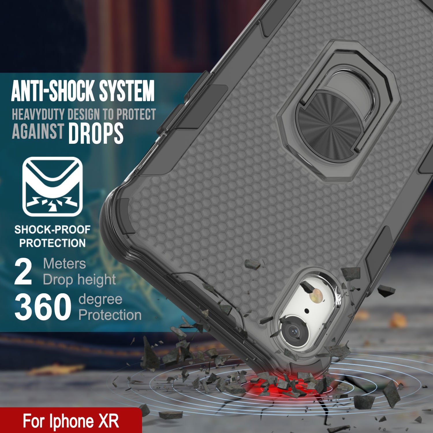Grotech iPhone XR Case, Ring Holder Kickstand Clear India | Ubuy