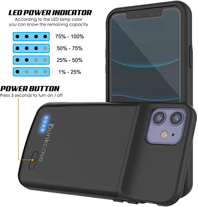 iPhone 11 Battery Case, PunkJuice 5000mAH Fast Charging Power Bank W/ –  punkcase