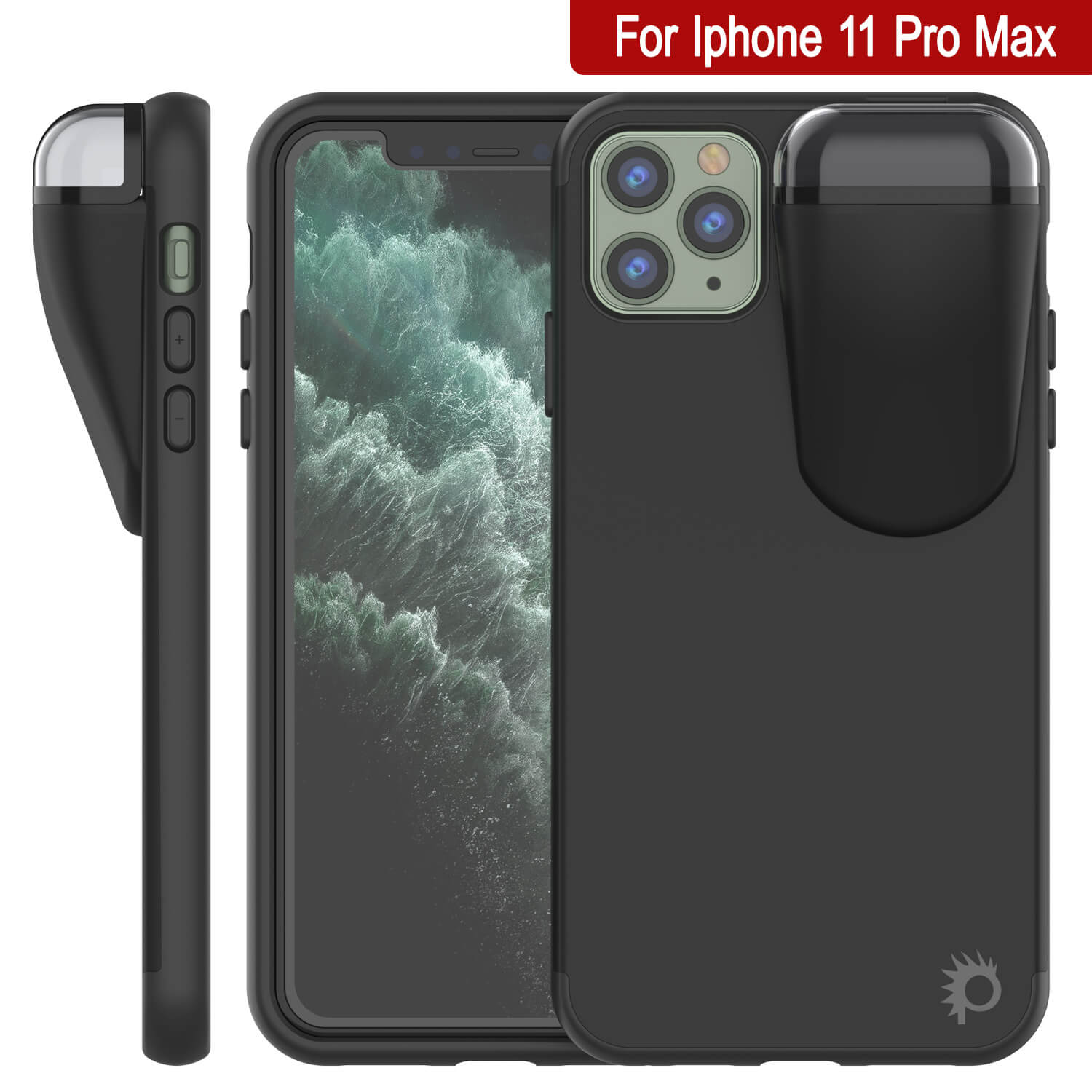 Punkcase iPhone 11 Pro Max Airpods Case Holder (TopPods Series)