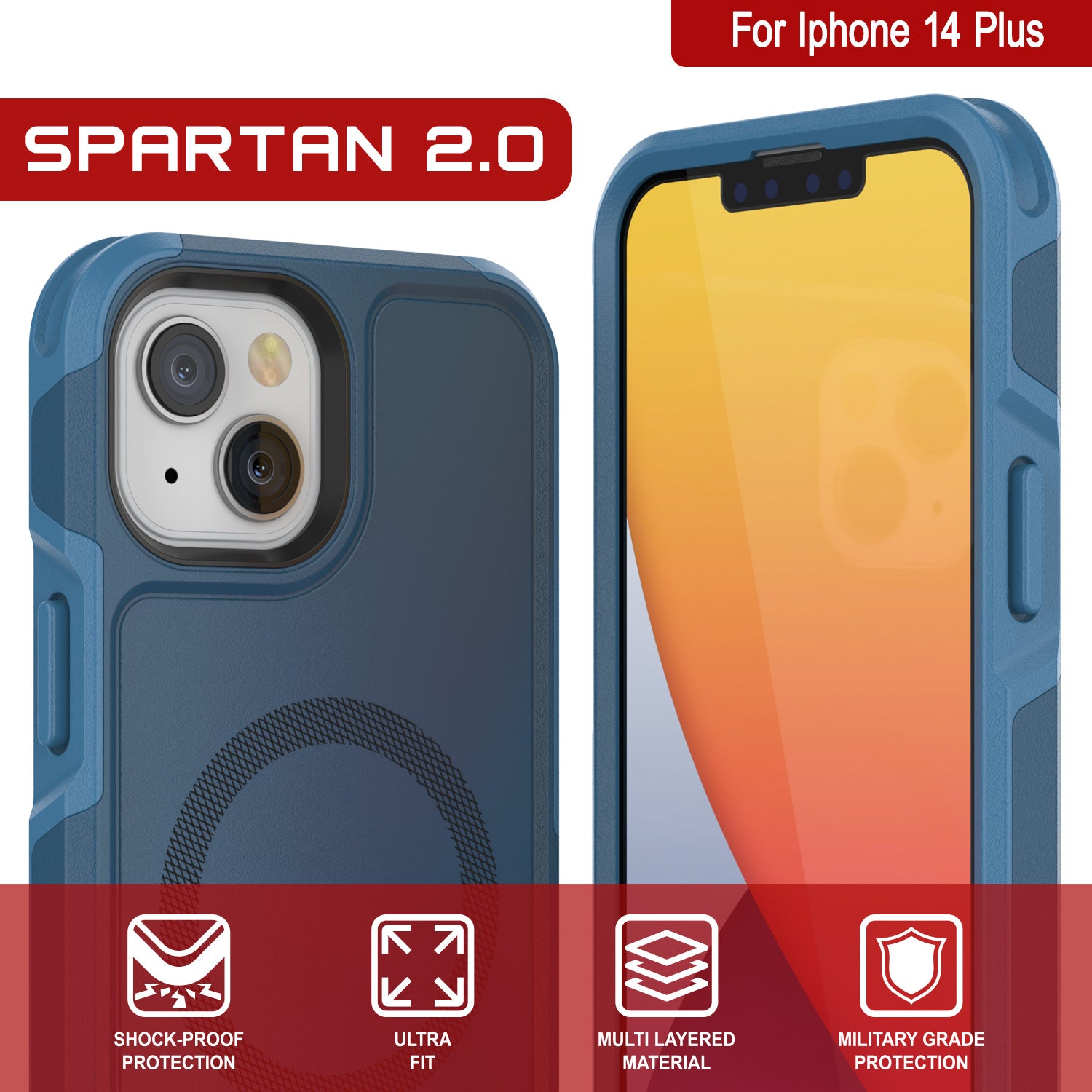 PunkCase iPhone 14 Pro Max Case, [Spartan 2.0 Series] Clear Rugged Hea –  punkcase