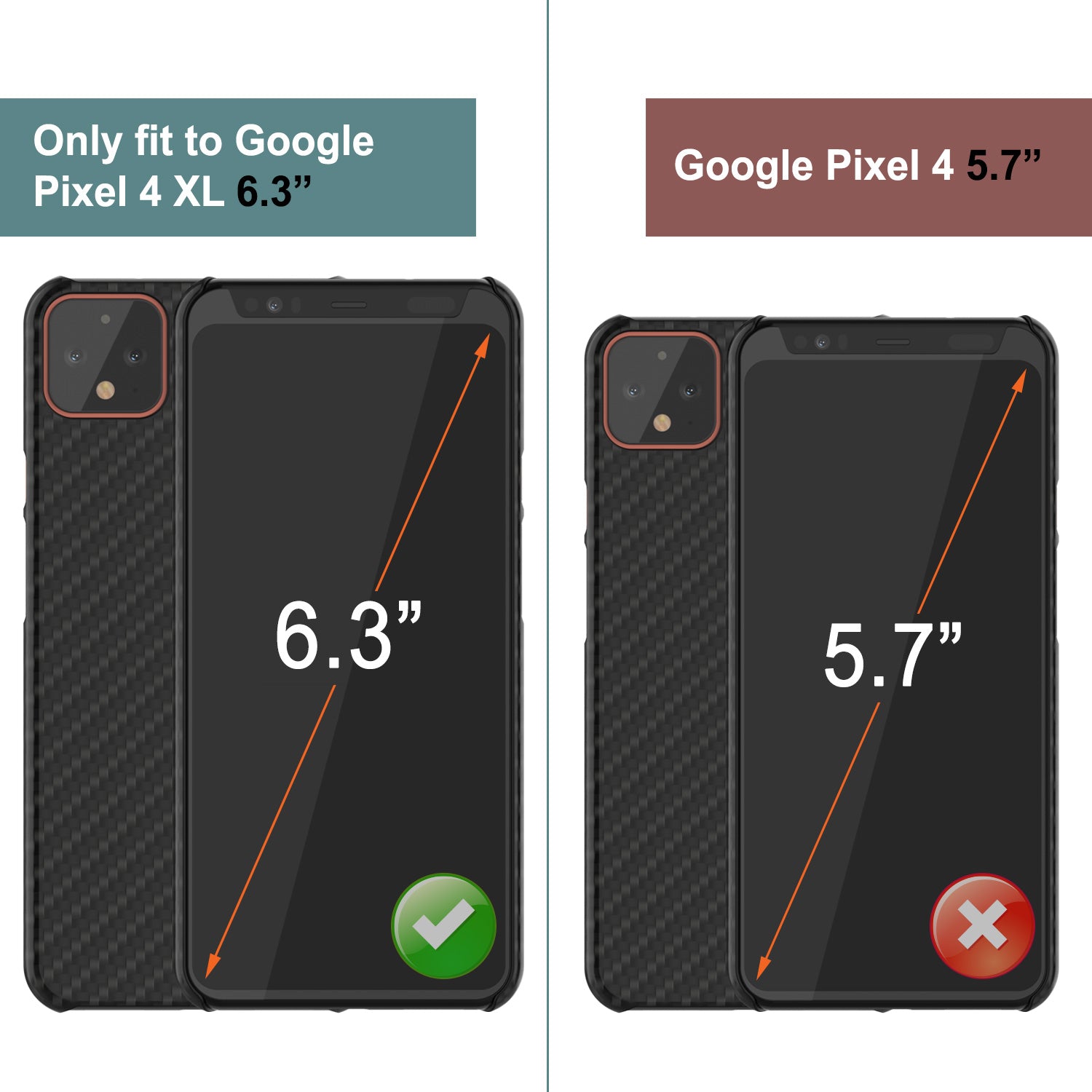 Google Pixel 4 XL CarbonShield Heavy Duty & Ultra Thin Leather Cover