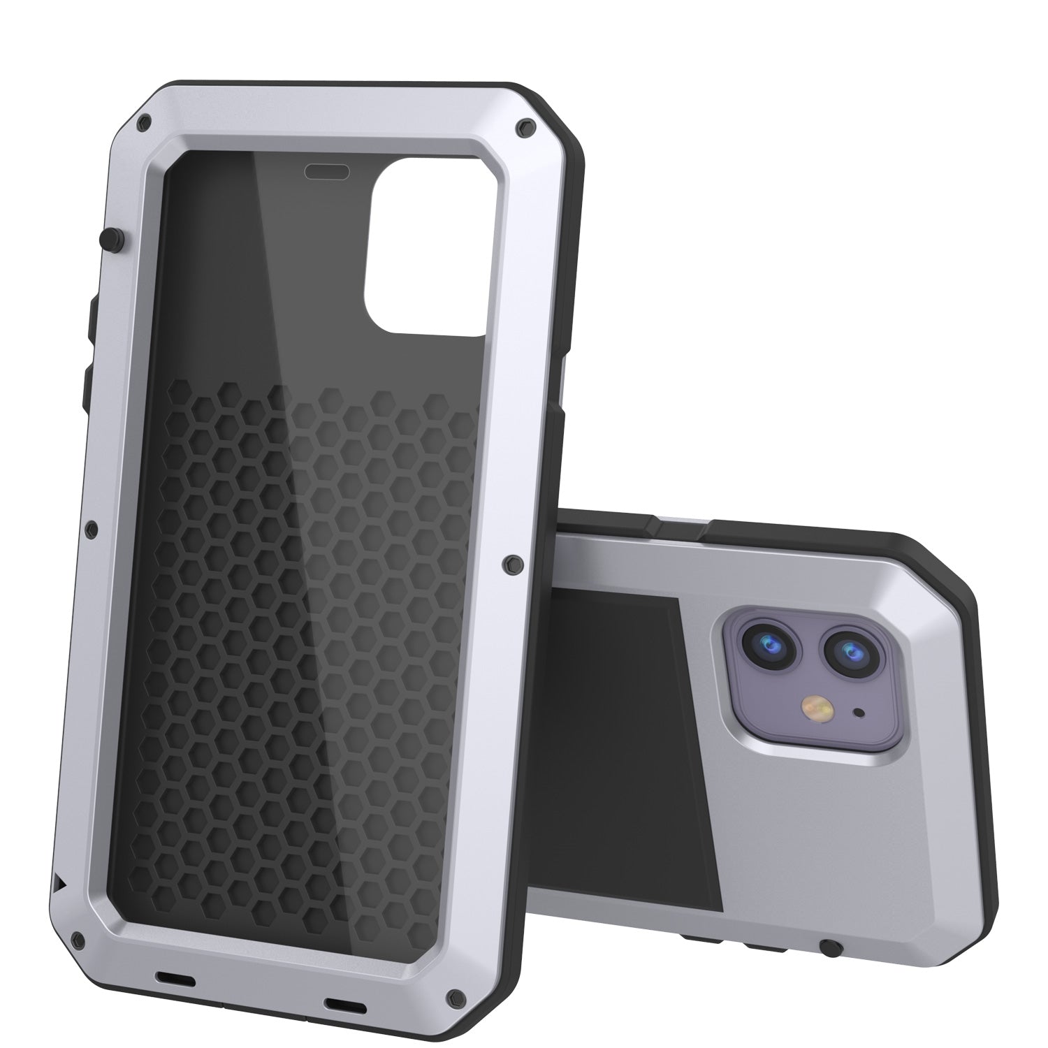 Punkcase iPhone 11 Pro Max Metal Case, Heavy Duty Military Grade Armor Cover [Shock Proof] Full Body Hard [Black] - Black