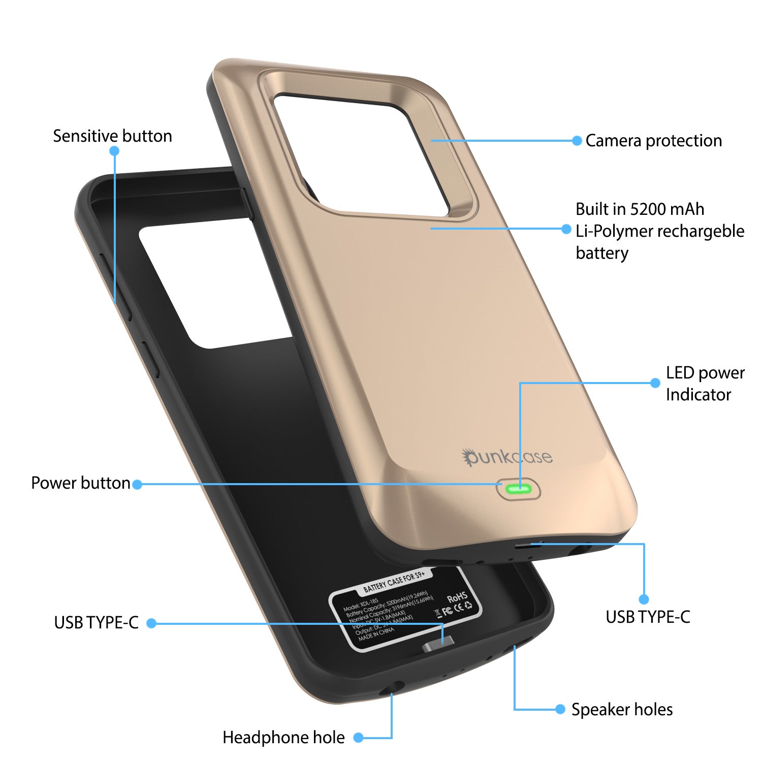 Galaxy S9 PLUS Battery Case, PunkJuice 5000mAH Fast Charging Power Ban –  punkcase