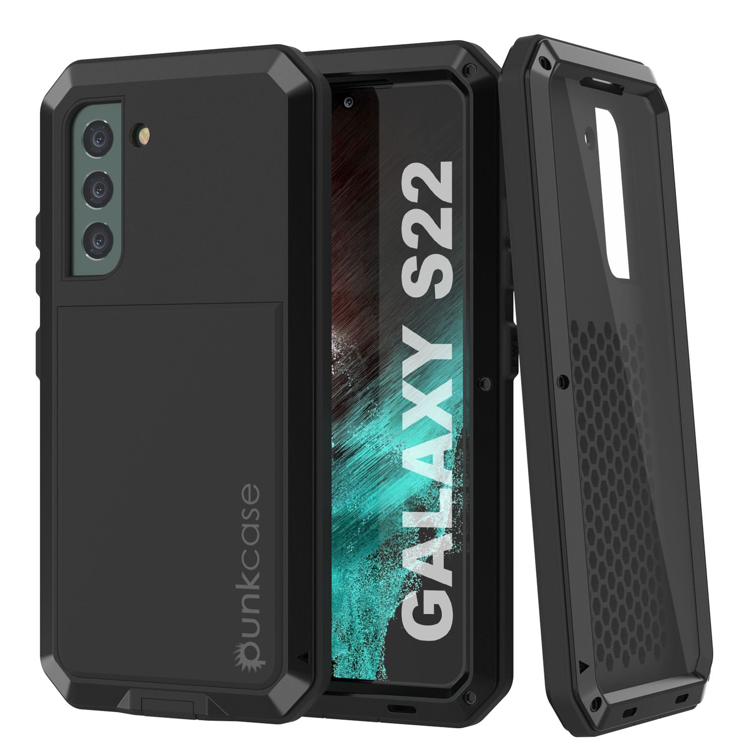 Galaxy S22 FE Case, Dual Layer Protective Heavy Duty Cell Phone Cover  Shockproof Rugged with Non Slip Textured Back Military Protection Bumper  Case