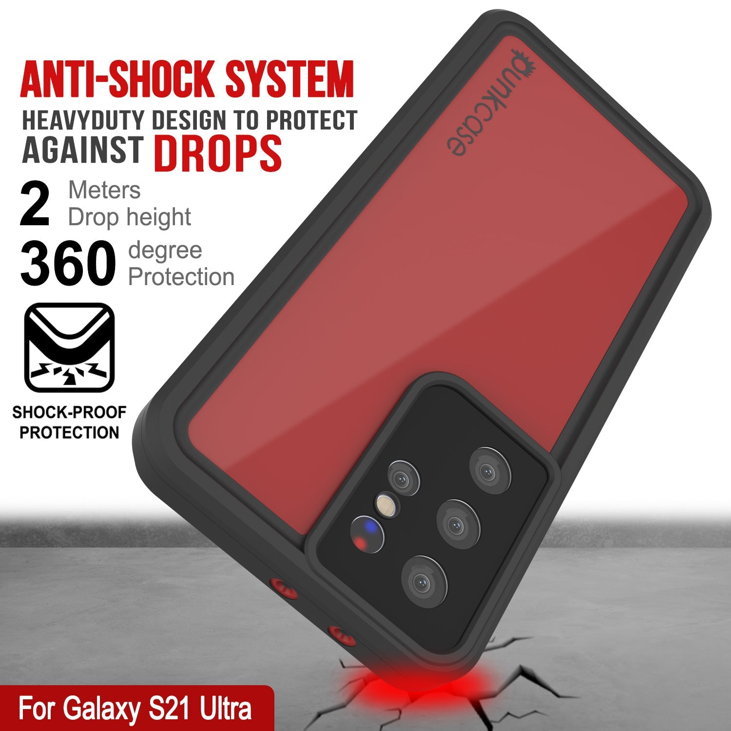 Galaxy S22 Ultra Shockproof Armor Metal Case – Redpepper Cases