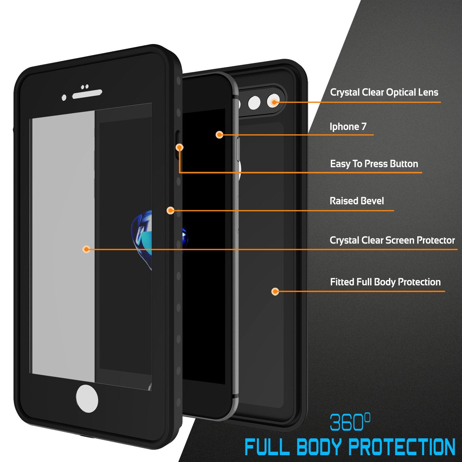 LV Gradient Black iPhone 8 Clear Case