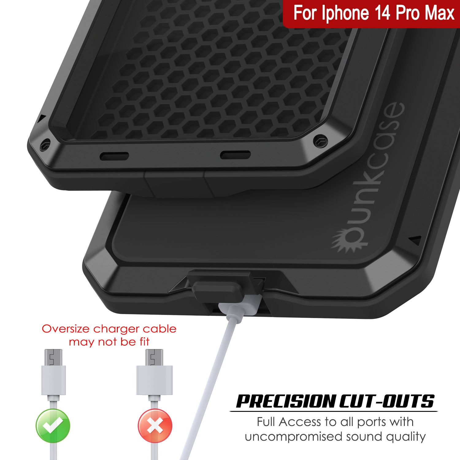 COOL Case for iPhone 14 Pro Max Cord Black - Cool Accesorios