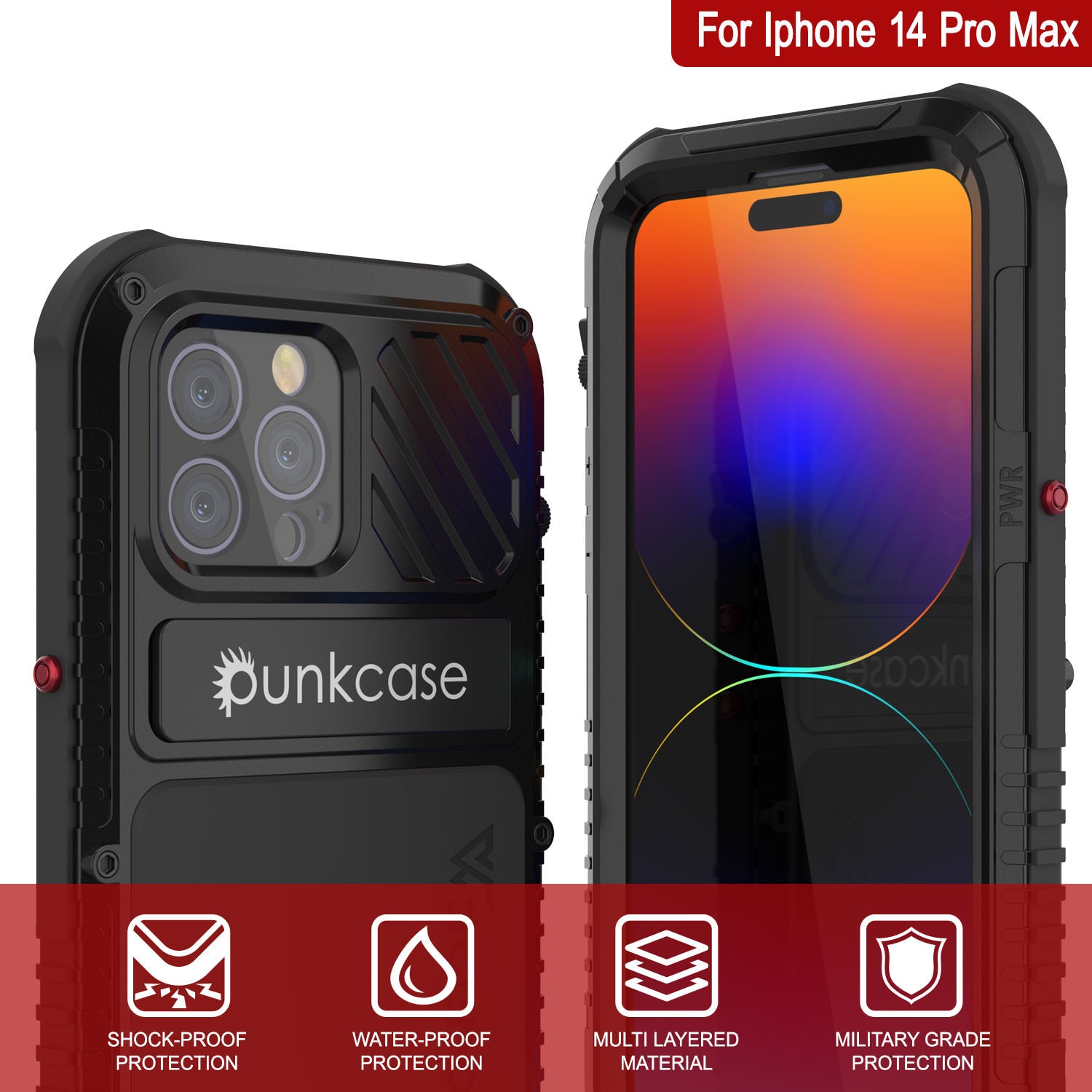iPhone 11 Pro Max Metal Case, Heavy Duty Military Grade Armor Cover [s –  punkcase