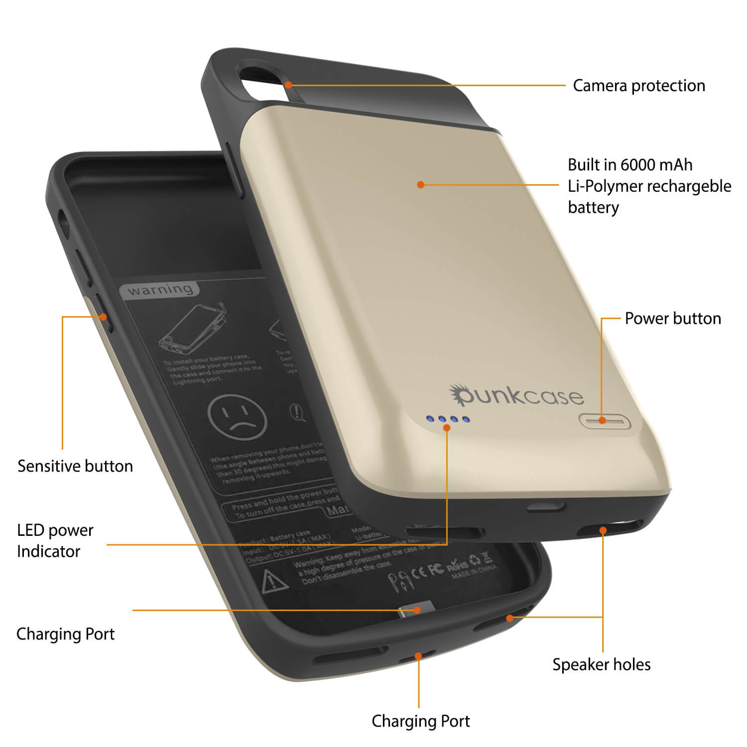 Apple iPhone X Battery Case - 5000 MAH Power Bank – punkcase