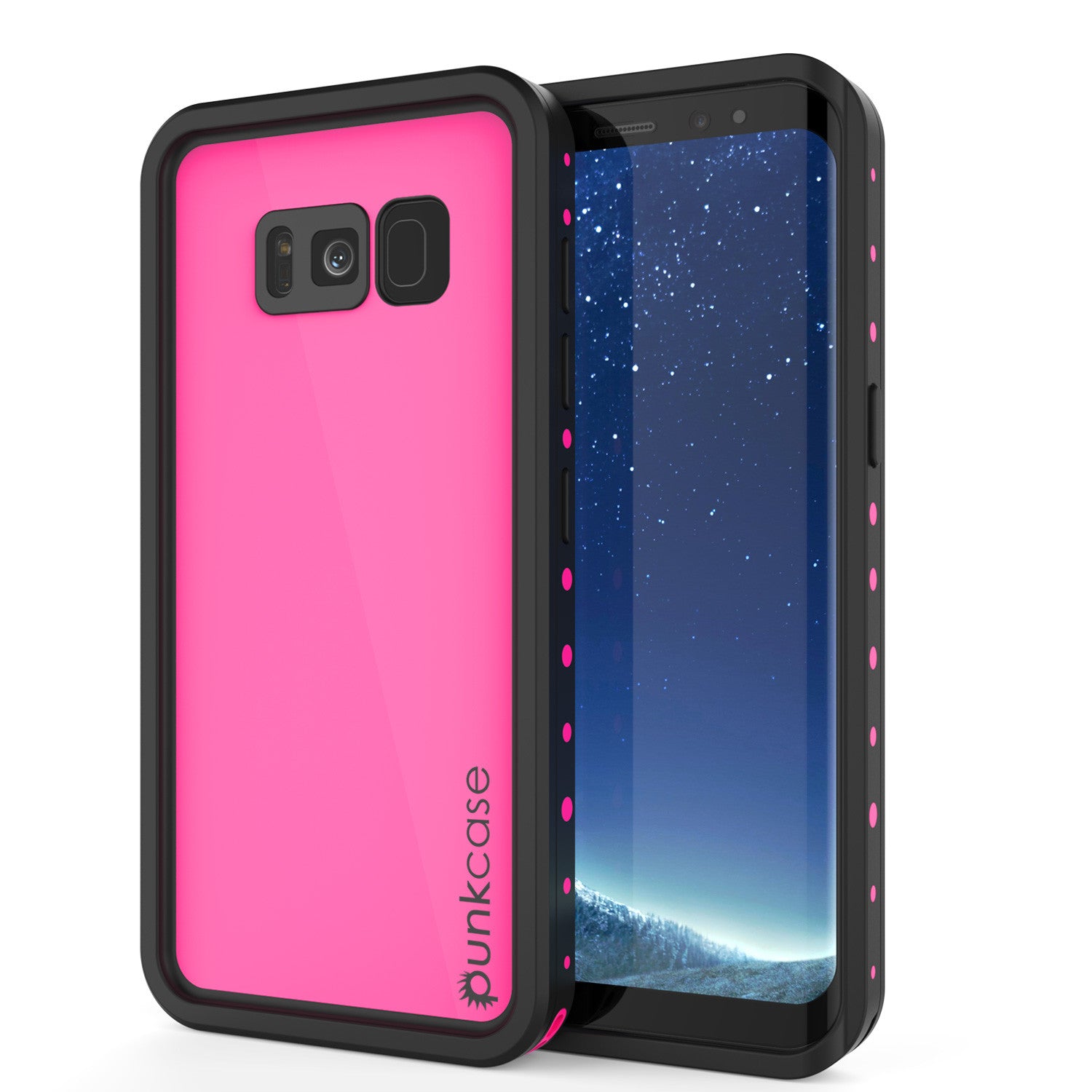 Galaxy S8 Waterproof Case PunkCase StudStar Pink Thin 6.6ft