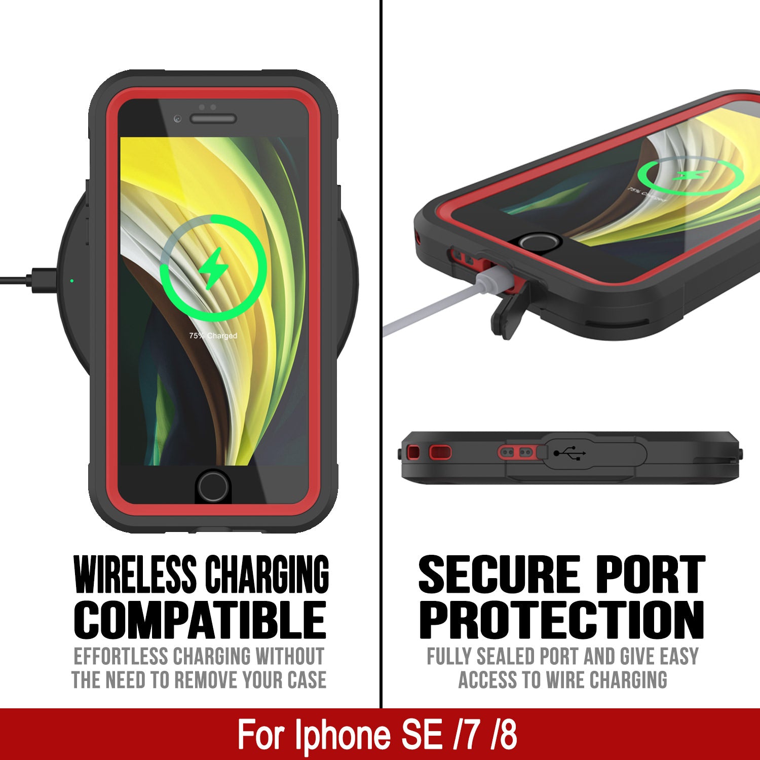 iPhone SE 2020 (4.7) Waterproof IP68 Case, Punkcase [red] [Rapture Se –  punkcase