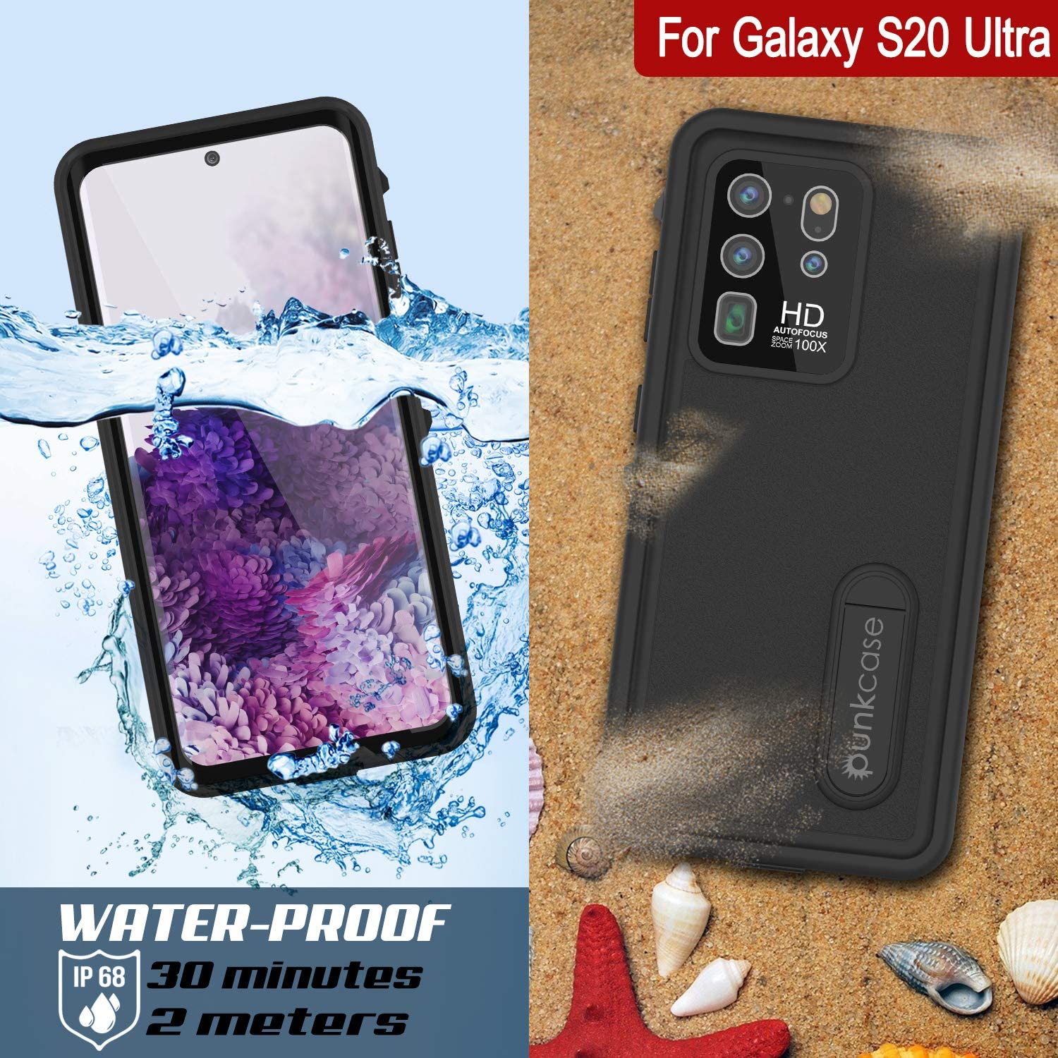 Waterproof Galaxy S22 Ultra Case with Screen Protector - Black – punkcase