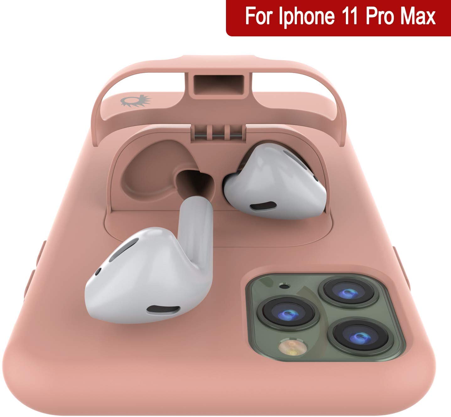 Punkcase iPhone 12 Pro Max Airpods Case Holder (CenterPods Series) | Slim &  Durable 2 in 1 Cover Designed for iPhone 12 Pro Max (6.7) | Protects Your