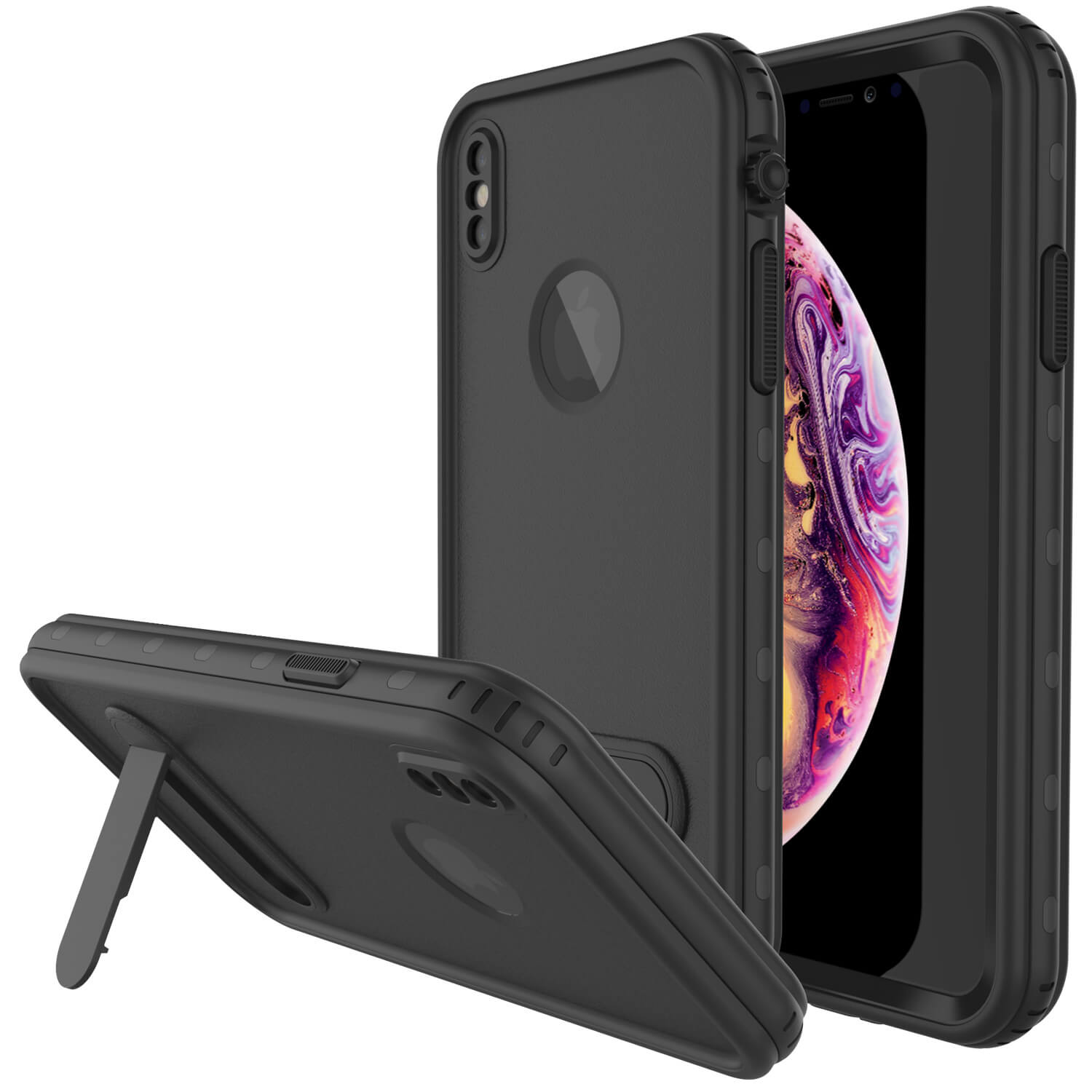 iPhone 8+ Plus Case, Punkcase [MASK Series] [BLACK] Full Body
