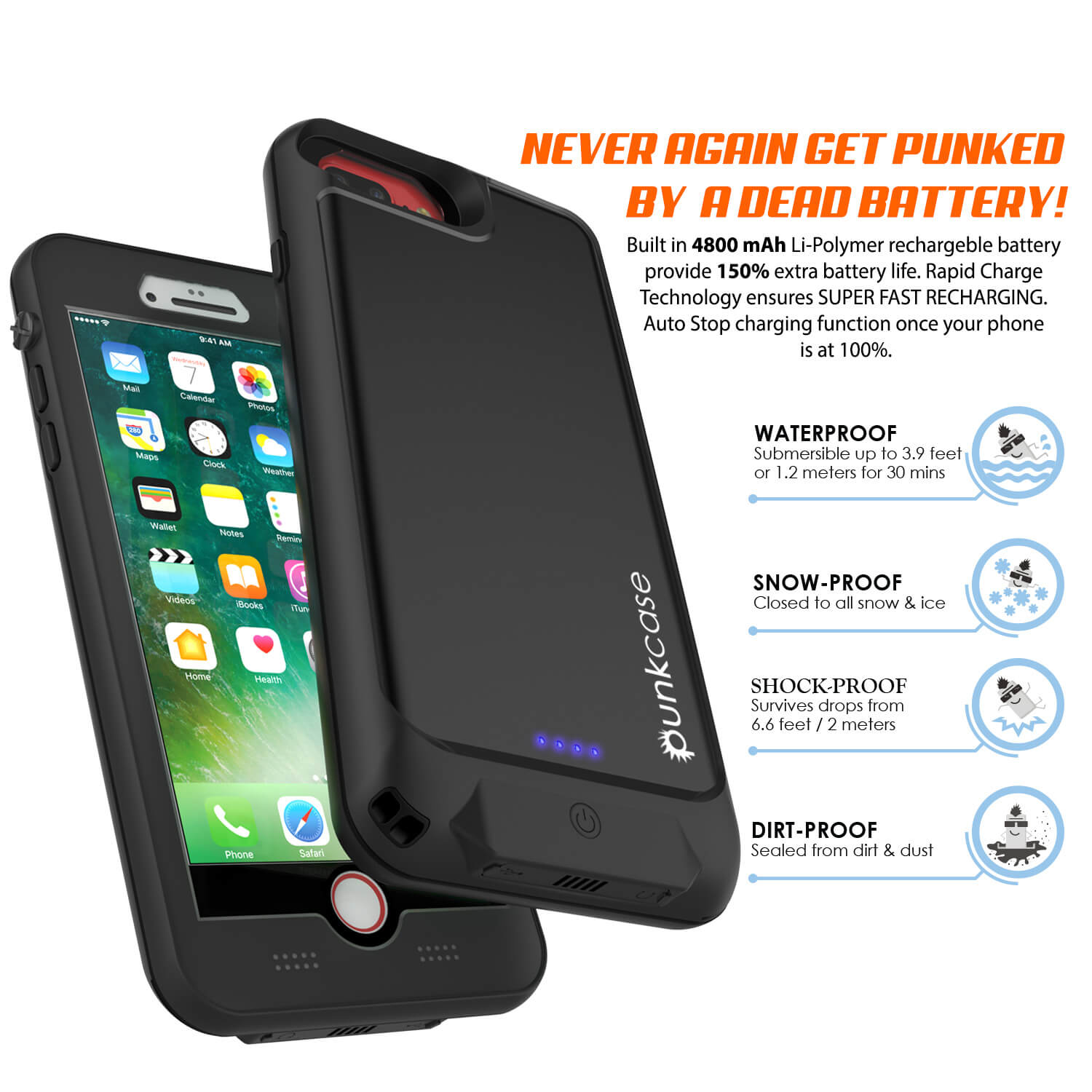 iPhone 8 Plus Charging Case | Battery Case for iPhone 8 Plus