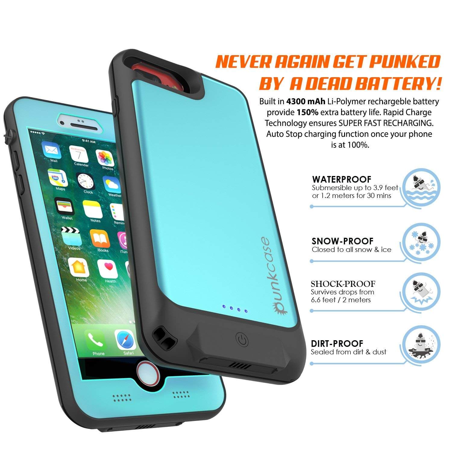 iPhone 8 Plus Charging Case  Battery Case for iPhone 8 Plus – punkcase