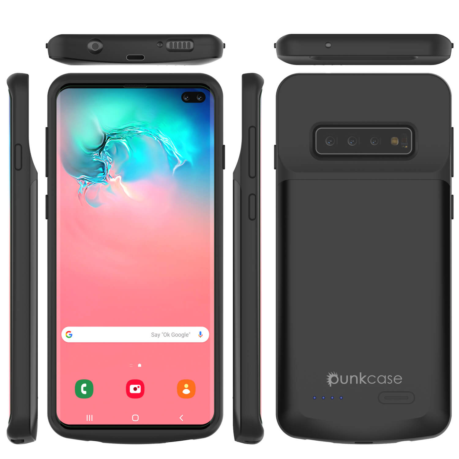 PunkJuice S10+ Plus Battery Case Reg. Black - Fast Charging Power Juice Bank with 5000mAh