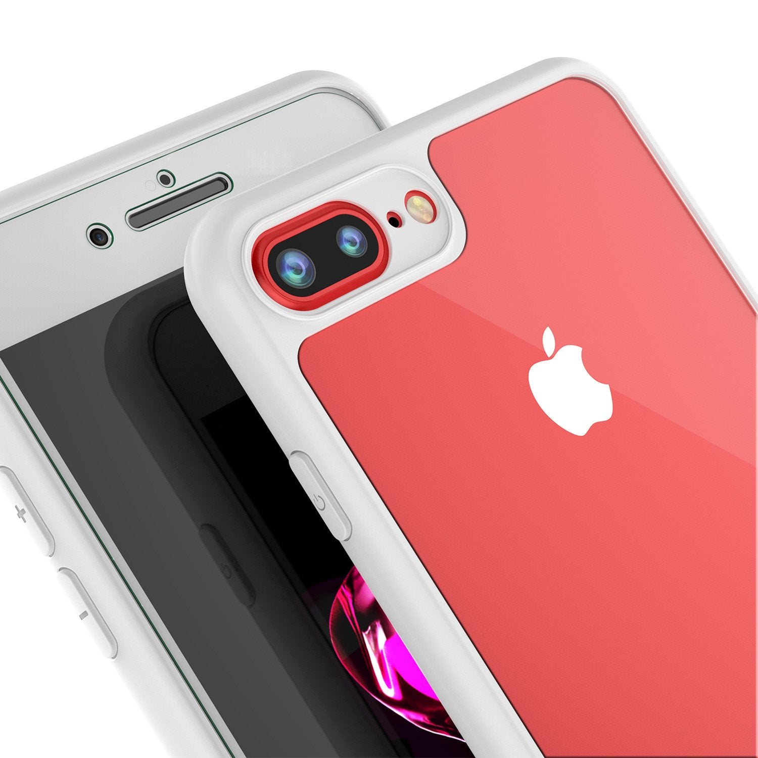 iPhone 8+ Plus Case [MASK Series] [PINK] Full Body Hybrid Dual