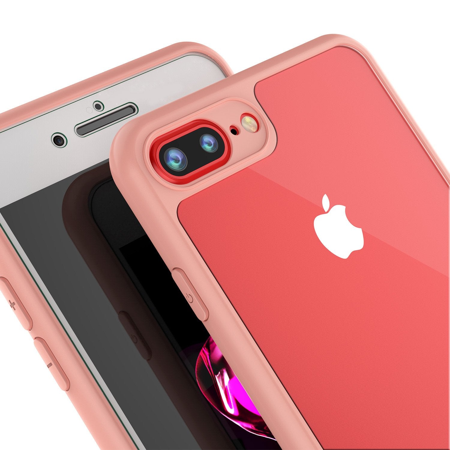 For Apple iPhone 8 Plus Case, Slim Hybrid Dual Layer Case Cover for iPhone  8 Plus - Rose Gold