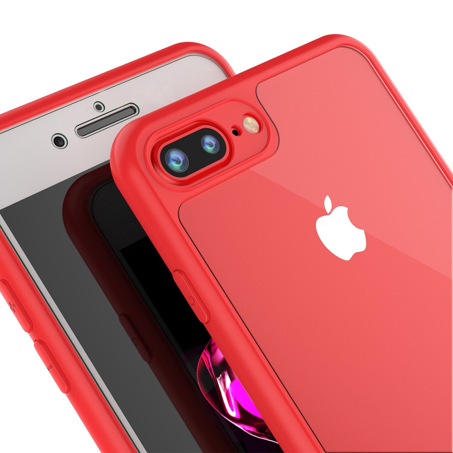 iPhone 8+ Plus Case [MASK Series] [RED] Full Body Hybrid Dual
